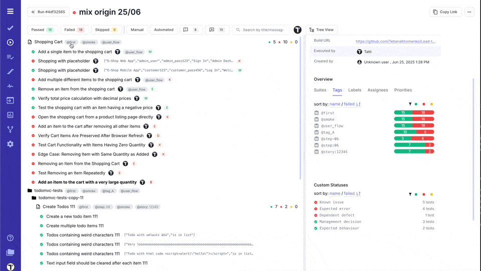 Testomat.io - RunReport