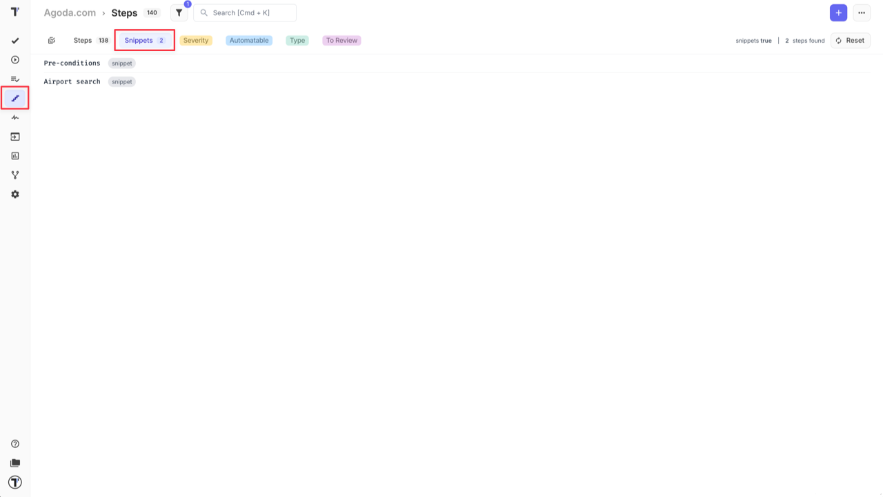 Testomat.io - Snippet