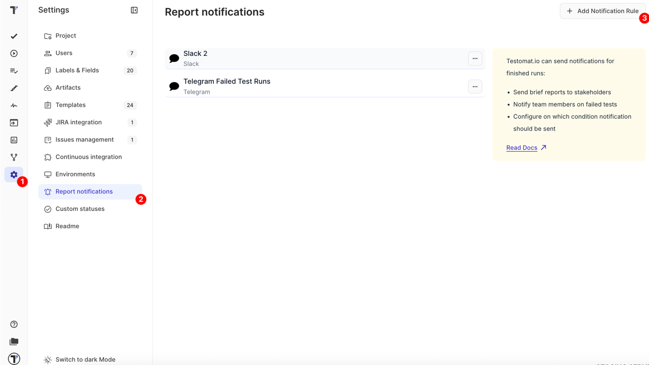 Add Notification Rule
